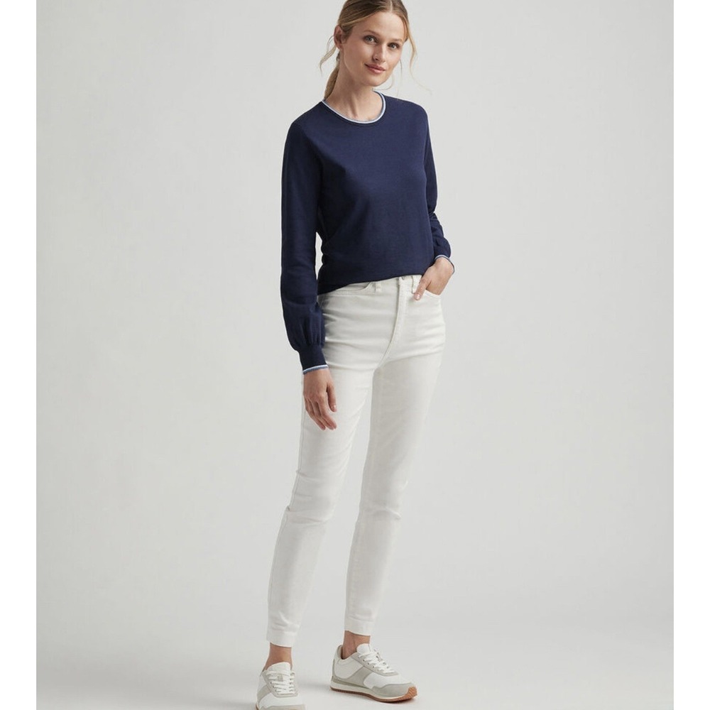 Peter Millar Pants Women's‎ 8 32x27.5 White Karlie Stretch Sateen Mid Rise Golf